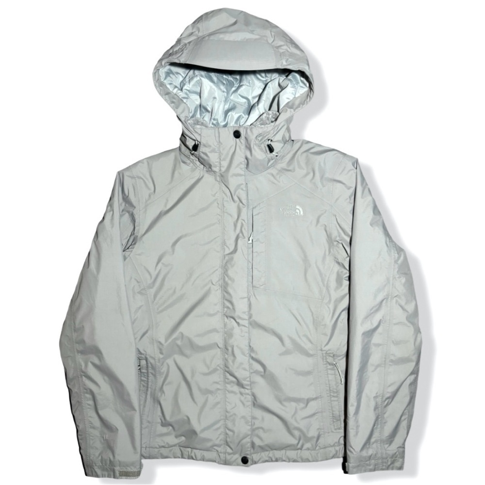 The North Face Women's Light Gray Hooded Ski Jacket